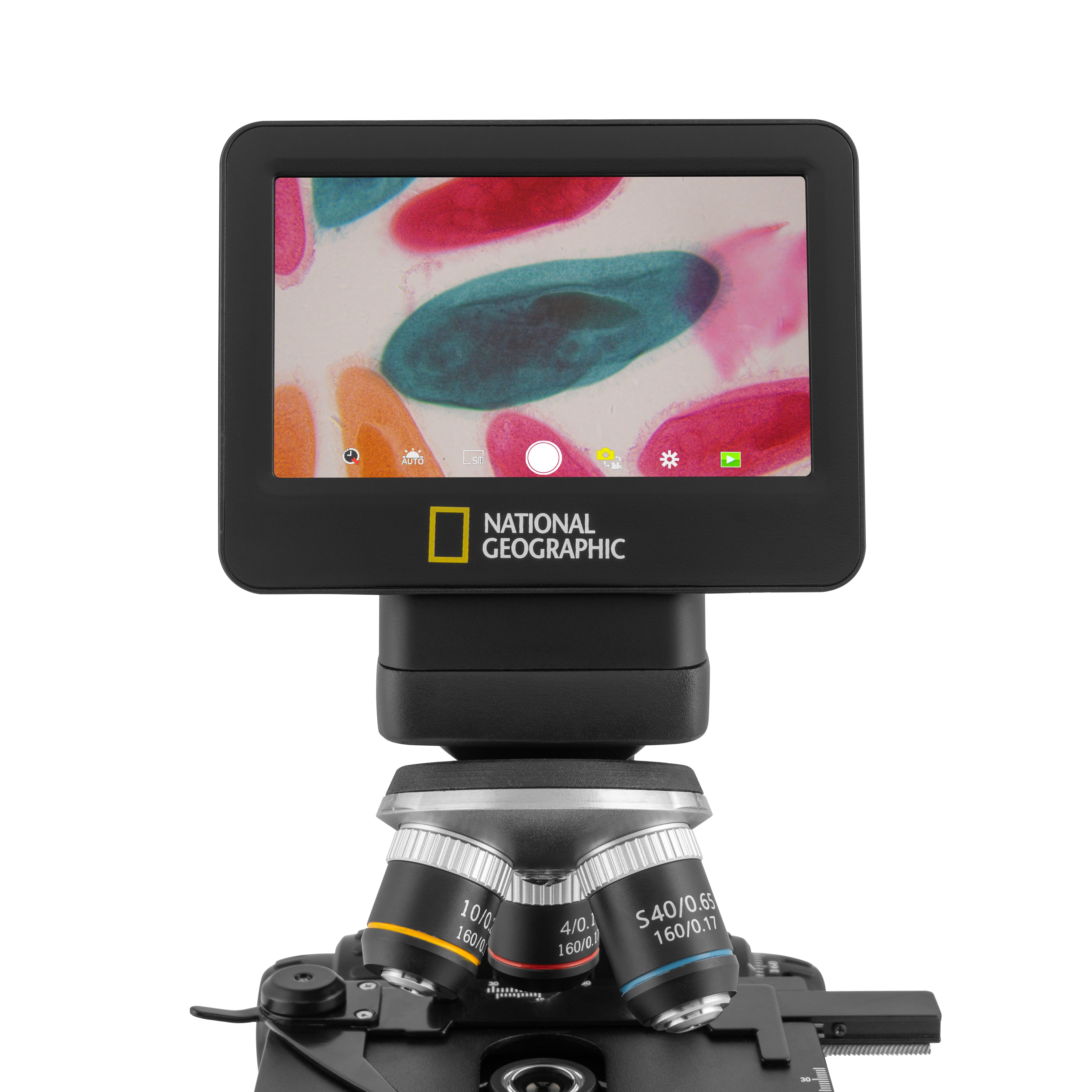 21x-840x Digital Microscope with 4.3-inch LCD Touchscreen and Integrated Camera