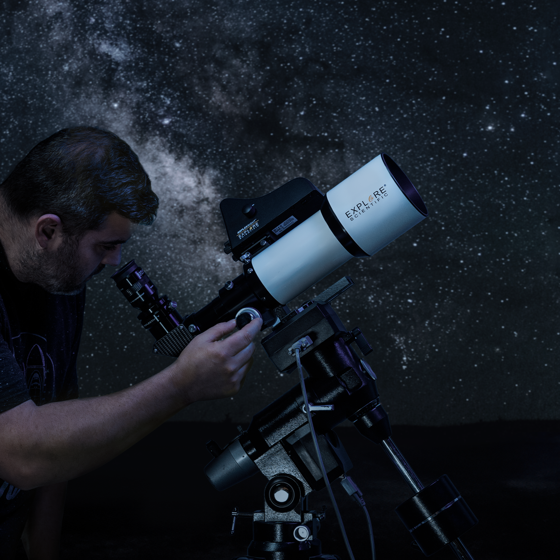 ED80 Essential Series Air-Spaced Triplet Refractor Telescope with Field Flattener