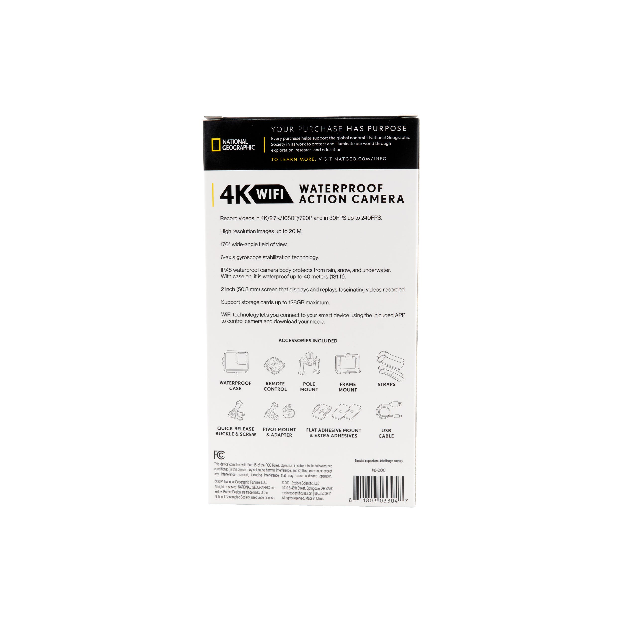 国家地理4K防水摄像头与WiFi