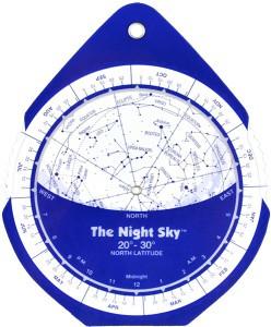 The Night Sky Planisphere SMALL Plastic 20 to 30 Degrees