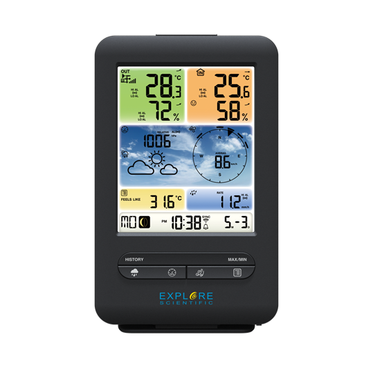 Explore Scientific 5-in-1 WiFi Professional Weather Station with Weather Underground - WSX1001